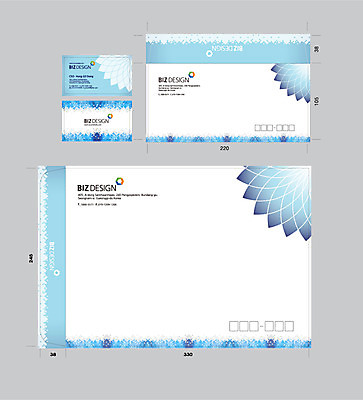 템플릿 꽃잎 컬러 꽃무늬 명함 명함템플릿 봉투 서류봉투 편지봉투 사람없음 파란색 세트 패키지 봉투템플릿 우편봉투 비즈디자인 이미지템플릿 AI파일 꽃 무늬 편지 우편물 파일형식 벡터