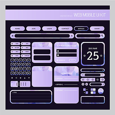 템플릿 디자인 컬러 웹템플릿 버튼 웹소스 모바일 사람없음 세트 보라색 웹 어플리케이션 UI 메뉴바 모바일소스 엘리먼트 웹엘리먼트 콘텐츠 이미지템플릿 AI파일 인터넷 파일형식 벡터 편집소스