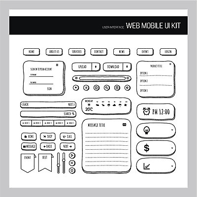 템플릿 손글씨 디자인 웹템플릿 버튼 웹소스 모바일 사람없음 세트 웹 메모지 어플리케이션 UI 메뉴바 모바일소스 엘리먼트 웹엘리먼트 콘텐츠 이미지템플릿 AI파일 인터넷 사무용품 파일형식 벡터 편집소스