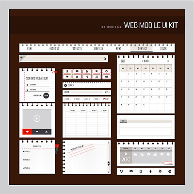 템플릿 디자인 종이 웹템플릿 버튼 웹소스 모바일 사람없음 세트 웹 달력 메모지 어플리케이션 UI 메뉴바 모바일소스 엘리먼트 웹엘리먼트 콘텐츠 이미지템플릿 AI파일 인터넷 사무용품 파일형식 벡터 편집소스
