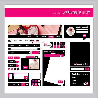 템플릿 디자인 웹템플릿 버튼 웹소스 모바일 사람 신체부위 세트 뷰티 웹 화장품 립스틱 어플리케이션 입술 UI 메뉴바 모바일소스 엘리먼트 웹엘리먼트 콘텐츠 이미지템플릿 AI파일 인터넷 파일형식 벡터 편집소스