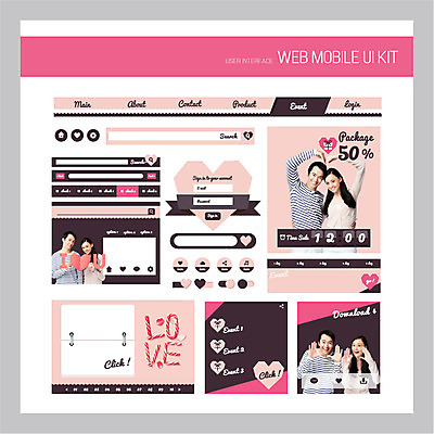 외국인 템플릿 디자인 커플 여자 남자 웹템플릿 버튼 웹소스 모바일 사랑 사람 동양인 성인 세트 웹 어플리케이션 UI 메뉴바 모바일소스 엘리먼트 웹엘리먼트 콘텐츠 성인만 이미지템플릿 AI파일 감정 인터넷 관계 인종 파일형식 벡터 편집소스