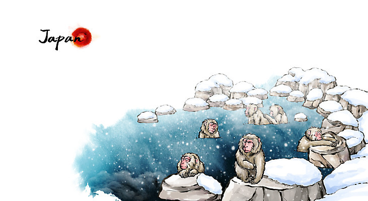 PSD 동물 계절 문화 여행 캘리배경 백그라운드 겨울 여러마리 일러스트 캘리그라피 유적지 수묵화 풍경 사람없음 관광지 일본 온천 원숭이 눈 동양화 겨울배경 국내일러스트 자연요소 아시아 다수 고건축 포유류 날씨 미술 스파 파일형식