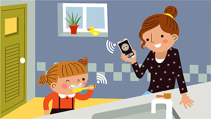 여자 딸 어린이 인터넷 일러스트 창문 엄마 미래 실내 정보기술 사람 성인 두명 스마트폰 문 건강관리 욕실 정보 양치 네트워크 칫솔 스마트 세면대 편리함 센서 첨단 사물인터넷 여자만 4차산업 국내일러스트 AI파일 산업 컨셉 가족 기술 건강 관리 내부 핸드폰 스마트기기 위생용품 청결 파일형식 벡터