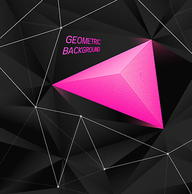 문양 디자인 선 분홍색 컬러 백그라운드 패턴 그래픽백그라운드 일러스트 사람없음 그래픽 디지털 검은색 패턴백그라운드 삼각형 입체 기하학 폴리곤 지오메트릭 국내일러스트 AI파일 도형 무늬 파일형식 벡터