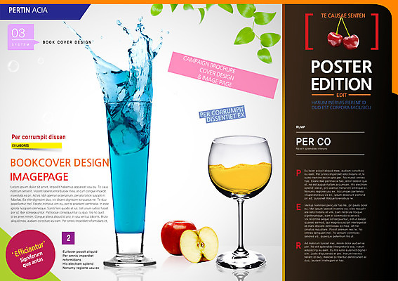 PSD 템플릿 편집 표지디자인 북디자인 표지 음료 음식 백그라운드 와인잔 북커버 나뭇잎 팜플렛 사람없음 컵 얼음 주스 체리 잡지 사과 표지샘플 이미지템플릿 자연요소 식기 잎 술잔 과일 간행물 파일형식