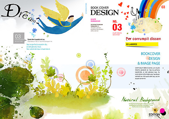 PSD 구름 템플릿 편집 표지디자인 북디자인 표지 남자 백그라운드 무지개 날개 북커버 사람 팜플렛 두명 희망 하트 비행 풀 잡지 남자만 표지샘플 이미지템플릿 자연요소 모양 식물 감정 간행물 파일형식