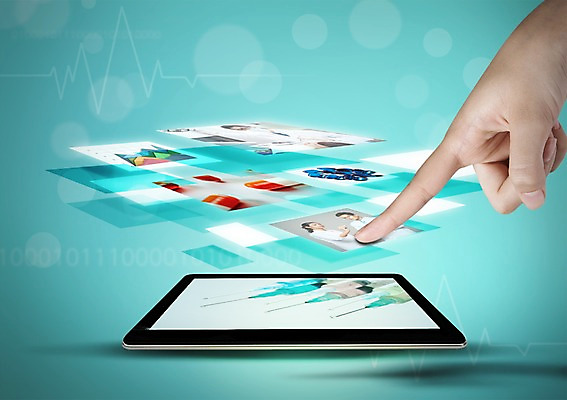 PSD 편집이미지 손 비즈니스 그래프 한손 사람 신체부위 경제 태블릿 가리킴 발전 스마트 합성 보케 편리함 혁명 이미지편집 컨셉 손짓 전자제품 스마트기기 파일형식