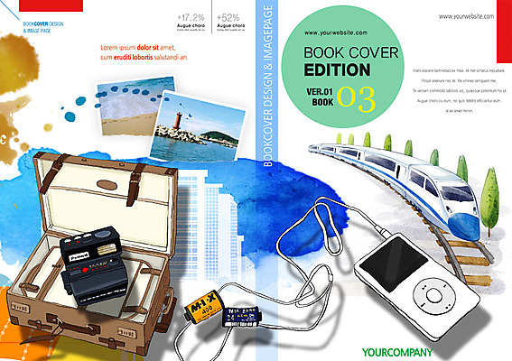 PSD 템플릿 편집 표지디자인 북디자인 표지 리플렛 여행 백그라운드 북커버 팜플렛 사람없음 카메라 여행가방 기차 잡지 MP3 필름 여행용품 표지샘플 이미지템플릿 육상교통 가방 대중교통 간행물 전자제품 오브젝트 파일형식