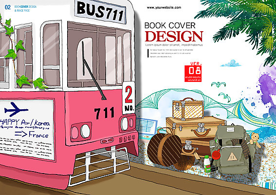 PSD 템플릿 편집 표지디자인 북디자인 표지 리플렛 여행 백그라운드 북커버 가방 버스 팜플렛 사람없음 여행가방 잡지 여행용품 표지샘플 이미지템플릿 잡화 육상교통 대중교통 간행물 오브젝트 파일형식