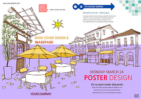 PSD 템플릿 편집 표지디자인 북디자인 표지 리플렛 여행 백그라운드 북커버 의자 창문 탁자 거리 주택 팜플렛 사람없음 문 발코니 파라솔 잡지 표지샘플 이미지템플릿 가구 건물 간행물 파일형식