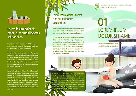 PSD 동물 템플릿 편집 표지디자인 북디자인 계절 여자 내지 리플렛 여행 백그라운드 겨울 북커버 3단접지 사람 팜플렛 성인 두명 온천 원숭이 잡지 여자만 성인여자만 성인만 이미지템플릿 포유류 간행물 스파 파일형식