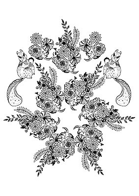 식물 동물 문양 꽃 컬러 백그라운드 패턴 일러스트 조류 나뭇잎 흑백 들기 사람없음 패턴백그라운드 다람쥐 도토리 젠탱글 국내일러스트 AI파일 잎 무늬 모션 촬영기법 견과류 설치류 파일형식 벡터