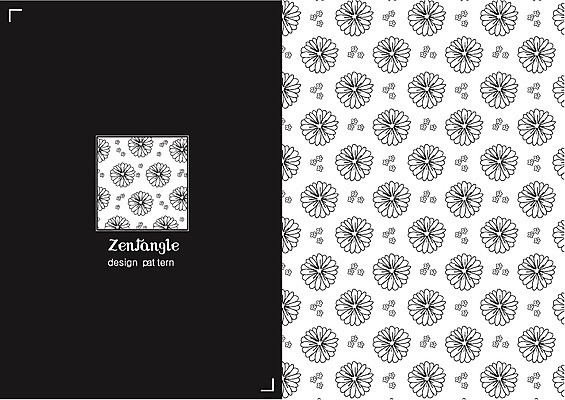 식물 문양 꽃 컬러 백그라운드 패턴 일러스트 흑백 사람없음 패턴백그라운드 젠탱글 국내일러스트 AI파일 무늬 촬영기법 파일형식 벡터