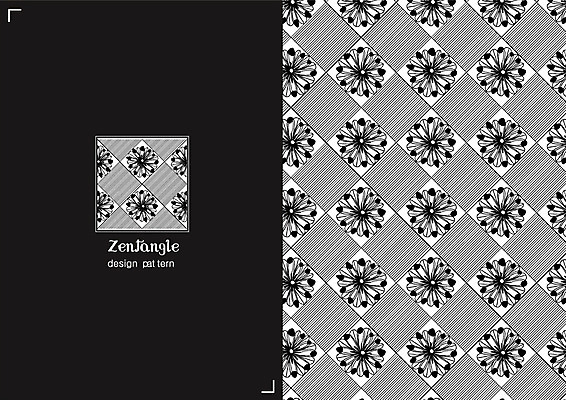 식물 문양 꽃 선 컬러 백그라운드 패턴 일러스트 흑백 사람없음 패턴백그라운드 젠탱글 국내일러스트 AI파일 무늬 촬영기법 파일형식 벡터