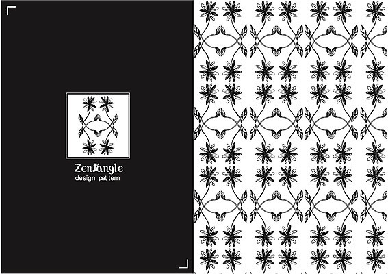 식물 문양 꽃 선 컬러 백그라운드 잎 패턴 일러스트 흑백 사람없음 패턴백그라운드 젠탱글 국내일러스트 AI파일 무늬 촬영기법 파일형식 벡터