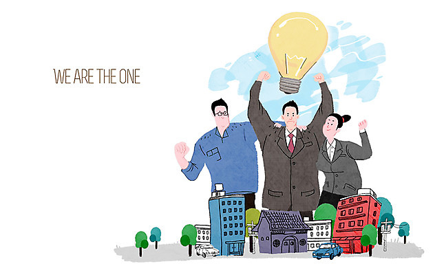 PSD 나무 식물 여자 남자 일러스트 회사 전구 자동차 넥타이 협력 아이디어 함께함 사람 정장 빌딩 성인 건물 세명 도움 직장인 목표 계획 동료 성인만 국내일러스트 직업 건축물 잡화 옷 육상교통 컨셉 비즈니스 관계 파일형식