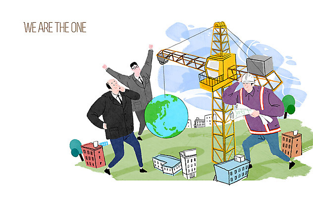 PSD 나무 식물 남자 지구 일러스트 회사 넥타이 협력 함께함 공사 사람 정장 빌딩 성인 건물 세명 도움 직장인 목표 계획 안전모 동료 기중기 타워크레인 성인남자만 국내일러스트 직업 건축물 잡화 옷 컨셉 비즈니스 관계 건설업 중장비 헬멧 안전장비 남자만 성인만 파일형식