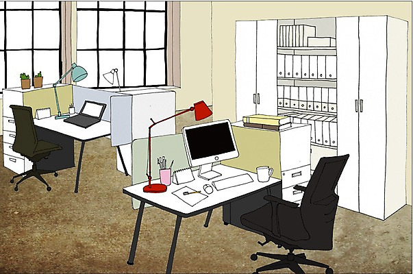 PSD 의자 일러스트 창문 조명 책장 사람없음 노트북 인테리어 컴퓨터 사무실 공간 머그컵 스탠드 키보드 마우스 만화 책상 서랍장 문서 파일 아트툰 데스크테리어 국내일러스트 디자인 가구 비즈니스 컵 전자제품 컴퓨터용품 그림 신조어 파일형식