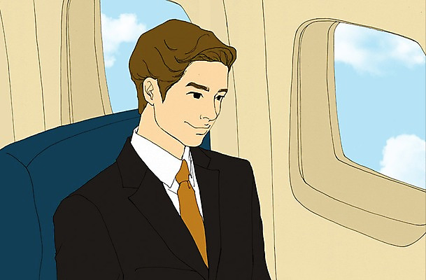 PSD 구름 남자 일러스트 비즈니스 창문 하늘 비행기 한명 사람 정장 성인 비즈니스맨 만화 출장 기내 아트툰 국내일러스트 자연요소 1 옷 항공교통 대중교통 직장인 그림 공공장소 파일형식