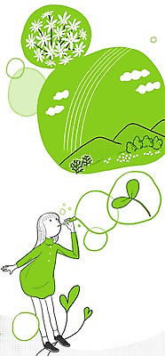 PSD 나무 식물 구름 여자 꽃 어린이 백그라운드 일러스트 자연 산 한명 사람 소녀 새싹 자연보호 환경 비눗방울 환경보전 소녀한명만 국내일러스트 자연요소 1 보호 사회이슈 생태계 여자한명만 소녀만 파일형식