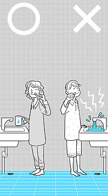 PSD 여자 남자 어린이 백그라운드 일러스트 사람 두명 컵 물 자연보호 환경 욕실 양치 칫솔 세면대 환경보전 수도 물절약 낭비 수도_상하수도 어린이만 국내일러스트 자연요소 식기 컨셉 자연 위생용품 청결 절약 보호 사회이슈 상하수도 파일형식