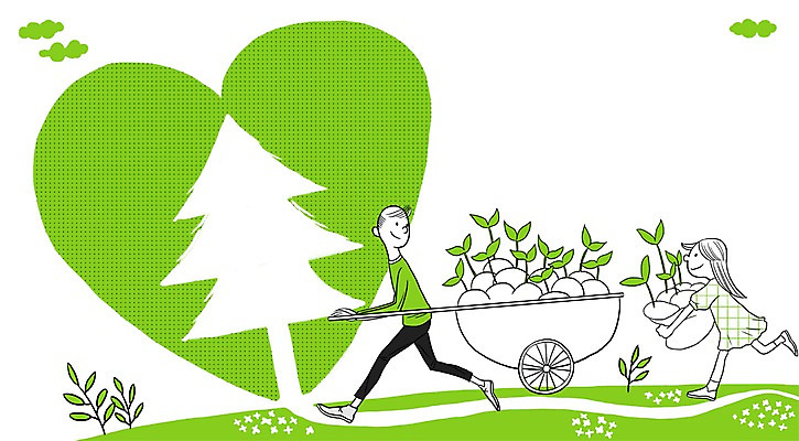 PSD 나무 식물 여자 남자 딸 어린이 백그라운드 일러스트 자연 사람 성인 새싹 자연보호 환경 수레 하트 아빠 환경보전 묘종 국내일러스트 모양 가족 카트 보호 사회이슈 생태계 파일형식