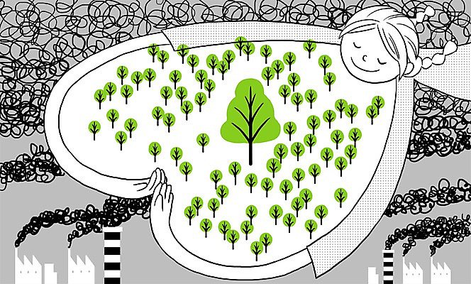 PSD 나무 여자 어린이 백그라운드 일러스트 공장 자연 한명 사람 소녀 자연보호 환경 오염 보호 환경보전 매연 소녀한명만 국내일러스트 식물 1 컨셉 공업 환경오염 사회이슈 생태계 여자한명만 소녀만 파일형식