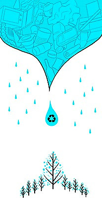 PSD 나무 식물 백그라운드 일러스트 자연 날씨 사람없음 물 자연보호 환경 재활용 물방울 비 환경보전 재활용품 국내일러스트 자연요소 보호 사회이슈 친환경 생태계 파일형식