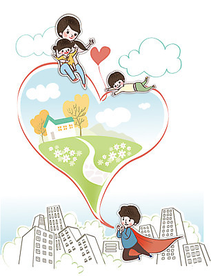 나무 식물 구름 여자 남자 딸 행복 길 아들 어린이 일러스트 가족 엄마 주택 사랑 사람 빌딩 여러명 성인 마을 화목 다정 하트 아빠 망토 영웅 국내일러스트 AI파일 자연요소 모양 감정 다수 컨셉 관계 건물 파일형식 벡터