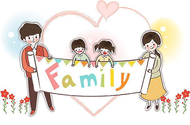 식물 배너템플릿 여자 남자 꽃 딸 행복 아들 어린이 일러스트 가족 엄마 사랑 사람 여러명 성인 화목 다정 현수막 하트 아빠 국내일러스트 AI파일 모양 템플릿 배너 감정 다수 컨셉 관계 파일형식 벡터