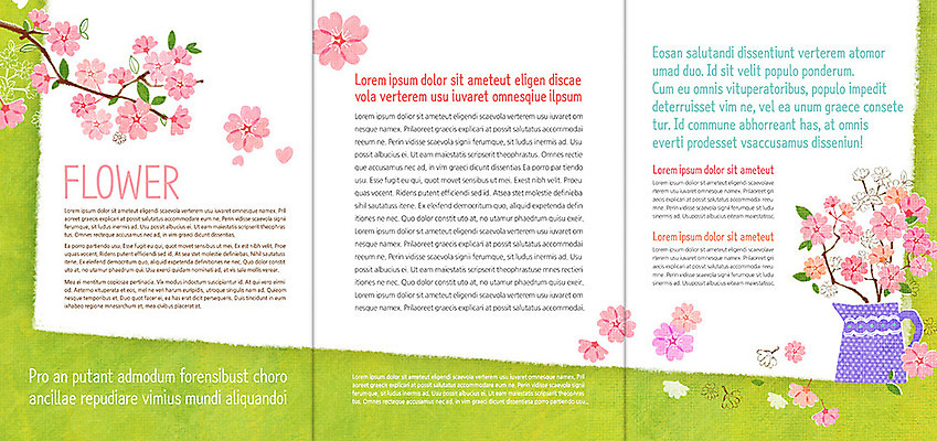 PSD 식물 템플릿 편집 표지디자인 북디자인 출판디자인 꽃 내지 화분 리플렛 분홍색 컬러 백그라운드 북커버 3단접지 자연 팜플렛 사람없음 나뭇가지 이미지템플릿 나무 생태계 파일형식