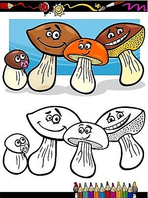EPS 해외이미지 클립아트 캐릭터 디자인 교육 행복 음식 일러스트 가족 자연 미소 그래픽 책 검은색 버섯 유치원 흰색 신선 그룹 만화 오브젝트 그림 코믹 페이지 그물버섯 마스코트 색칠공부 해외202004 해외일러스트 일러캐릭터 감정 컬러 관계 표정 학습 색칠 생태계 파일형식 벡터 이미지허브