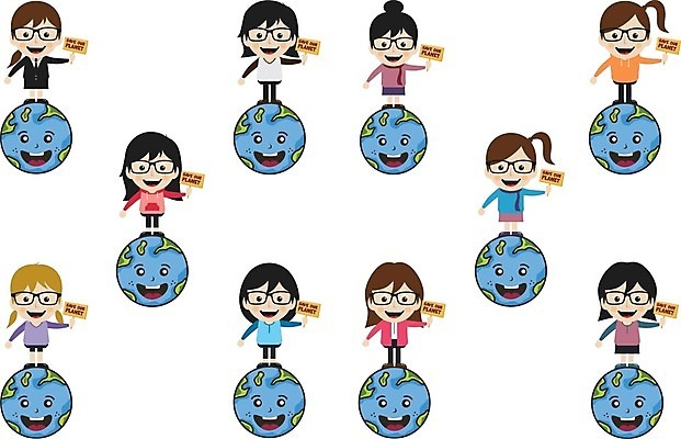 EPS 해외이미지 여자 행복 지구 어린이 캠페인 일러스트 주택 미소 사람 세트 세계 글로벌 지구본 행성 분노 폐기물 수집 사인 지리 흉터 해외202004 해외일러스트 감정 표정 건물 우주 상처 쓰레기 파일형식 벡터 이미지허브