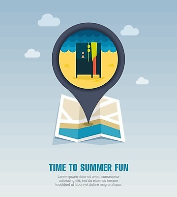 EPS 해외이미지 구름 수영복 여행 지도 일러스트 해변 사람없음 여름 여름휴가 바캉스 수건 휴양지 탈의실 부스 샤워실 해외202004 해외일러스트 자연요소 옷 계절 바다 휴가 위생용품 장소 샤워시설 파일형식 벡터 여름_계절 이미지허브