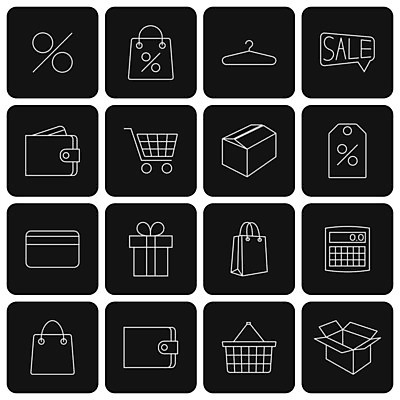 EPS 해외이미지 디자인 선 돈 가방 일러스트 선물 쇼핑 세트 상자 세일 상점 검은색 웹 카트 계산기 오픈 신용카드 지갑 구매 가격 심볼 사인 상업 윤곽 소매 온라인 얇은 해외202004 해외일러스트 잡화 컬러 인터넷 문구용품 금융 장비 재산 파일형식 벡터 이미지허브