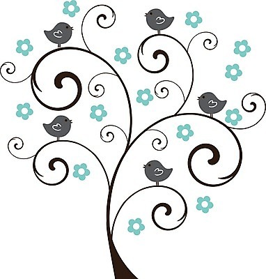 EPS 해외이미지 나무 꽃 일러스트 조류 추상 사람없음 해외202004 해외일러스트 식물 동물 무늬 파일형식 벡터 이미지허브