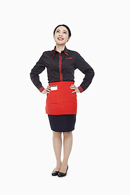 포토 JPG 해외이미지 스튜디오촬영 전신 직업 여자 행복 산업 유니폼 노동자 한명 서기 미소 웃음 20대 빨간색 세로 컬러풀 중국 앞치마 올려보기 웨이트리스 웨이터 서비스 흰배경 옷입기 해외202004 해외포토 1 옷 감정 아시아 컬러 백그라운드 모션 실내 표정 사람 청년 흰색 종업원 파일형식 이미지허브