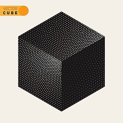 EPS 해외이미지 디자인 일러스트 미술 사람없음 상자 검은색 점 큐브 해외202004 해외일러스트 컬러 문화예술 파일형식 벡터 이미지허브