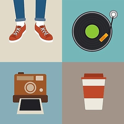 EPS 해외이미지 캐릭터 디자인 응시 커피 음악 백그라운드 신발 일러스트 미술 그래픽 컵 세트 유행 카메라 레코드 심볼 복고 턴테이블 고립 엘리먼트 옛날 스타일 힙스터 해외202004 해외일러스트 일러캐릭터 식기 시선 패션 음료 문화예술 전자제품 음반 파일형식 벡터 이미지허브