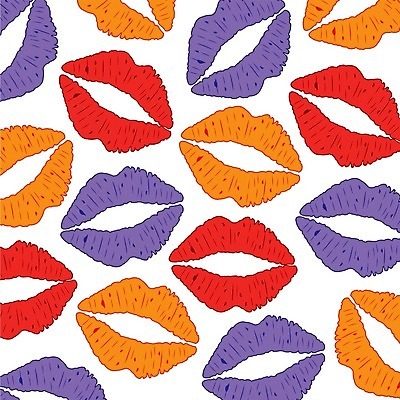 EPS 해외이미지 일러스트 빨간색 파란색 유혹 심볼 입술 사인 흰배경 각인 방식 해외202004 해외일러스트 컬러 백그라운드 컨셉 신체부위 흰색 파일형식 벡터 이미지허브