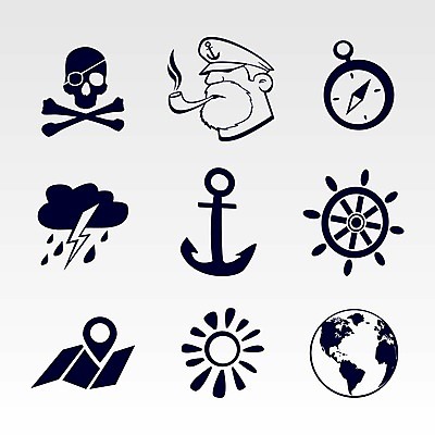 EPS 해외이미지 여행 지도 일러스트 날씨 흡연 항해 파란색 세트 세계 태양 행성 바퀴 나침반 폭풍 튜브 닻 네비게이션 해외202004 해외일러스트 자연요소 컬러 배_교통 담배 우주 파일형식 벡터 이미지허브