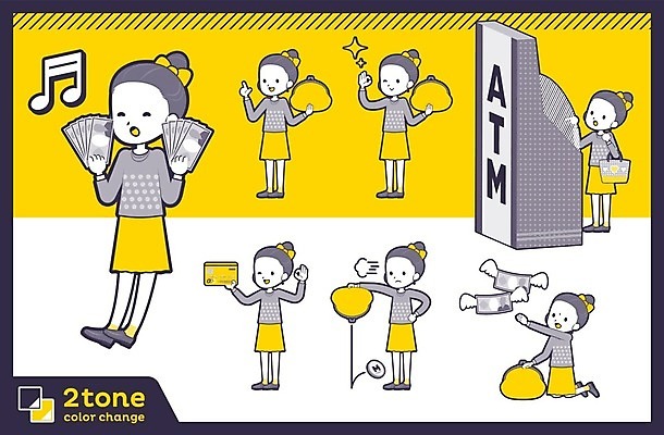 EPS 해외이미지 전신 여자 리본 어린이 돈 일러스트 들기 여러명 금융 경제 쇼핑 세트 노란색 동전 저축 신용카드 재산 OK 즐거움 동전지갑 ATM 소녀만 해외202004 해외일러스트 감정 컬러 다수 모션 사람 손짓 지갑 여자만 어린이만 파일형식 벡터 이미지허브