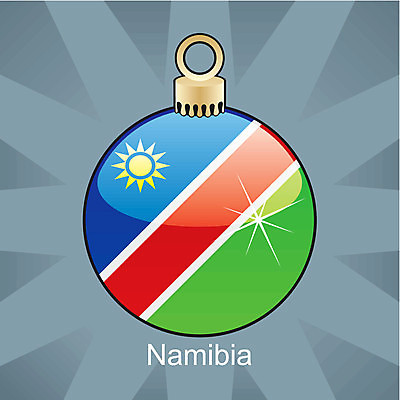 EPS 해외이미지 크리스마스 겨울 일러스트 전구 아프리카 휴가 선물 깃발 심볼 사인 나미비아 전국 해외202004 해외일러스트 계절 기념일 나라 남아프리카 파일형식 벡터 이미지허브