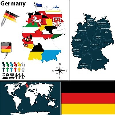 EPS 해외이미지 모양 유럽 지도 일러스트 독일 땅 윤곽 지역 베를린 공화국 함부르크 바이에른 해외202004 해외일러스트 나라 파일형식 벡터 이미지허브