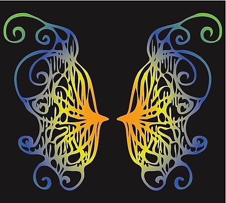 EPS 해외이미지 동물 나비 곤충 백그라운드 무지개 날개 일러스트 그래픽 파란색 컬러풀 노란색 검은색 우아함 고립 해외202004 해외일러스트 자연요소 컬러 컨셉 파일형식 벡터 이미지허브