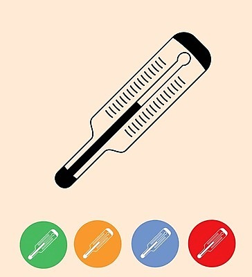 EPS 해외이미지 디자인 계절 과학 인터넷 일러스트 날씨 불꽃 병원 실험 빛 한개 약 건강관리 장비 의사 온도계 측정 눈금 온도 고립 돌봄 섭씨 해외202004 해외일러스트 1 의학 모션 불 건강 관리 의료진 파일형식 벡터 이미지허브