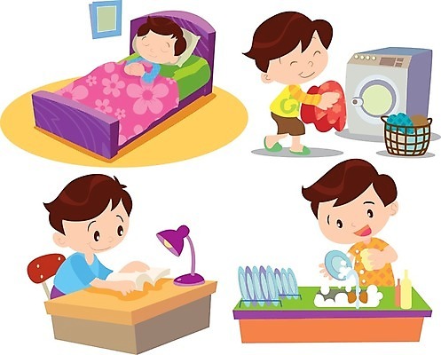 EPS 해외이미지 그릇 교육 어린이 가사 일러스트 학교 주택 물 스터디 독서 방 잠 업무 도움 씻기 빨래 만화 위생관리 해외202004 해외일러스트 자연요소 식기 컨셉 관리 사람 건물 학습 청결 작업 파일형식 벡터 이미지허브