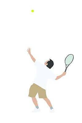 EPS 해외이미지 남자 스포츠 일러스트 운동 올려보기 테니스 테니스라켓 테니스공 헹가래 해외202004 해외일러스트 공 모션 건강 사람 구기 축하 라켓 테니스용품 파일형식 벡터 이미지허브