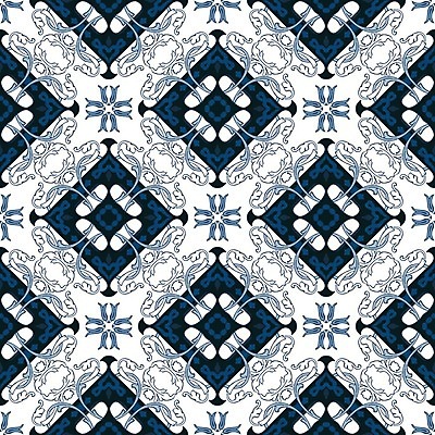 EPS 해외이미지 전통 디자인 패턴 일러스트 벽지 추상 장식 파란색 흰색 포르투갈 타일 묘사 정사각형 스페인어 엘리먼트 튀니지 해외202004 해외일러스트 도형 유럽 컬러 무늬 아프리카 파일형식 벡터 이미지허브